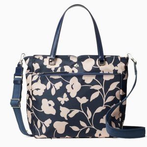 Kate Spade Jae Garden Vine Medium Nylon Satchel Crossbody Nightcap Multi